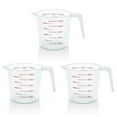 thumbnail image 1 of AppleTofu 500ml Plastic Measuring Cup Set with Handle and Spout - Set of 3, 1 of 5