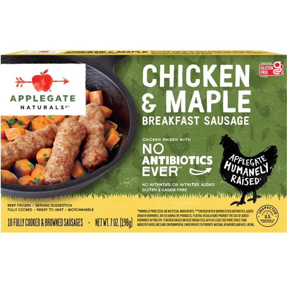 Applegate Naturals Chicken & Maple Breakfast Sausage 10 ea