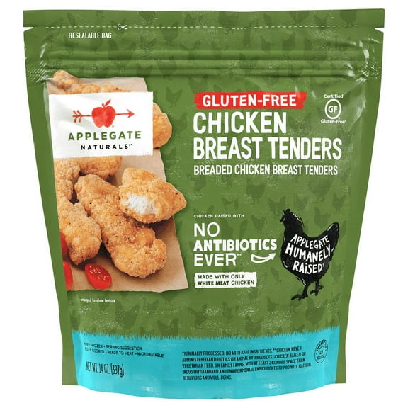 Applegate Natural Gluten-Free Chicken Breast Tenders, 14oz (Frozen)