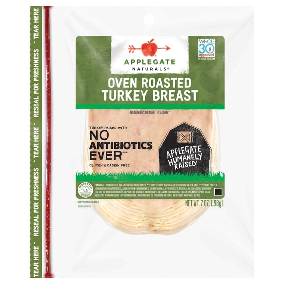 Applegate Naturals Oven Roasted Turkey Breast Sliced, 7oz