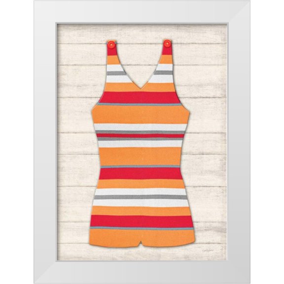 Appleman, Sam 11x14 White Modern Wood Framed Museum Art Print Titled - Vintage Swim Suit 1