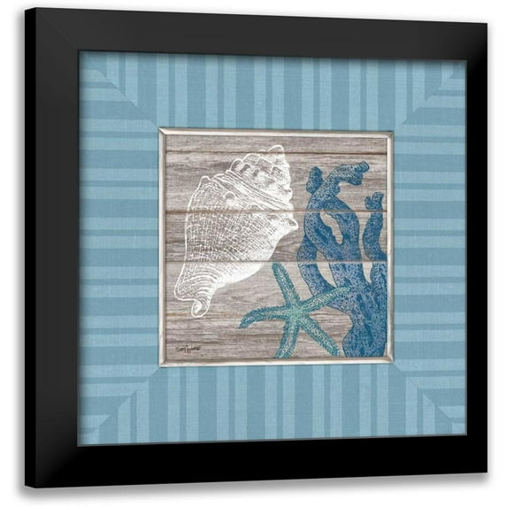 Appleman, Sam 12x12 Black Modern Framed Museum Art Print Titled - Coastal Treasures