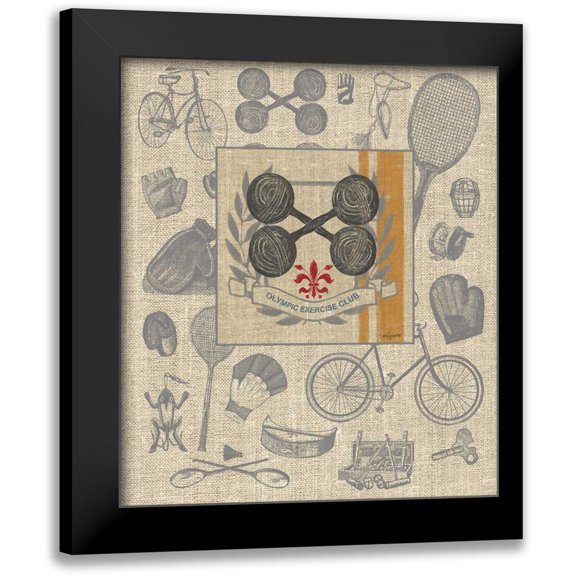 Appleman, Sam 12x13 Black Modern Framed Museum Art Print Titled - Olympic Exercise Club Detail