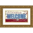thumbnail image 1 of Appleman, Sam 14x9 Gold Ornate Wood Framed with Double Matting Museum Art Print Titled - Patriotic Welcome, 1 of 4