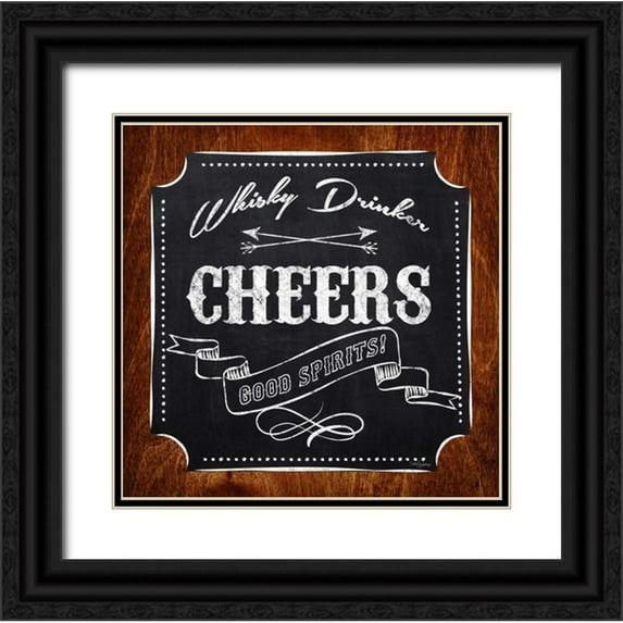 Appleman, Sam 15x15 Black Ornate Wood Framed with Double Matting Museum Art Print Titled - Whisky Drinker