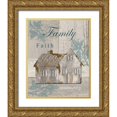 thumbnail image 1 of Appleman, Sam 15x18 Gold Ornate Wood Framed with Double Matting Museum Art Print Titled - Family - Faith - Community, 1 of 4