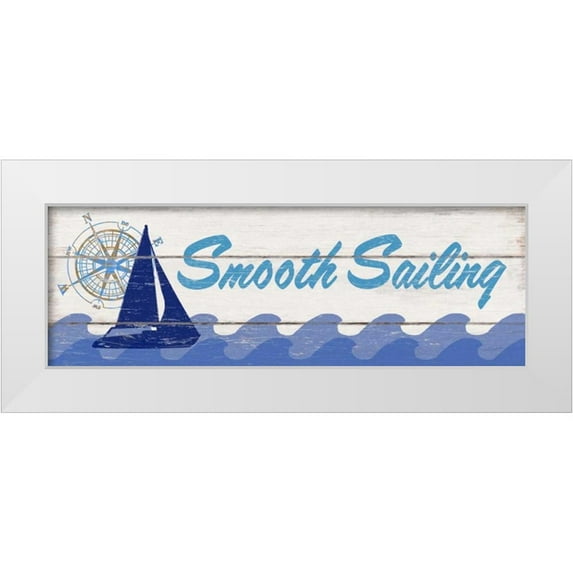 Appleman, Sam 18x9 White Modern Wood Framed Museum Art Print Titled - Smooth Sailing