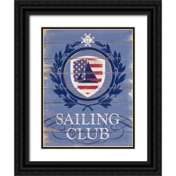 Appleman, Sam 19x24 Black Ornate Wood Framed with Double Matting Museum Art Print Titled - American Sailing