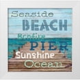 thumbnail image 1 of Appleman, Sam 20x20 White Modern Wood Framed Museum Art Print Titled - Pier View Weathered Wood Sign, 1 of 4