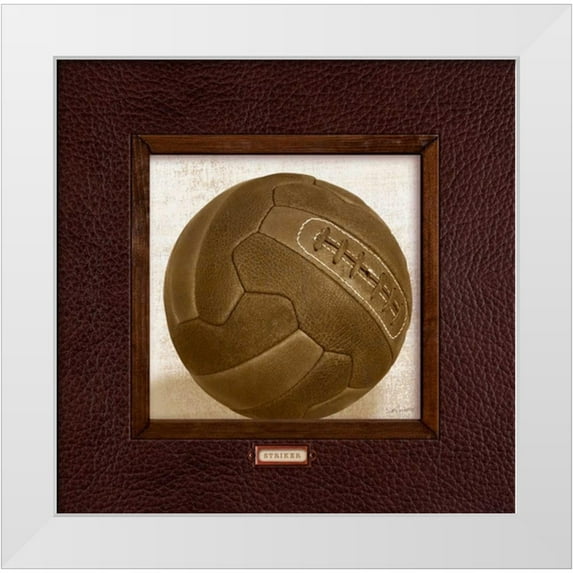 Appleman, Sam 20x20 White Modern Wood Framed Museum Art Print Titled - Vintage Soccer