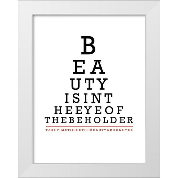 Appleman, Sam 25x32 White Modern Wood Framed Museum Art Print Titled - Beauty Eye Chart