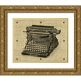 thumbnail image 1 of Appleman, Sam 32x26 Gold Ornate Wood Framed with Double Matting Museum Art Print Titled - Vintage Typewriter, 1 of 4