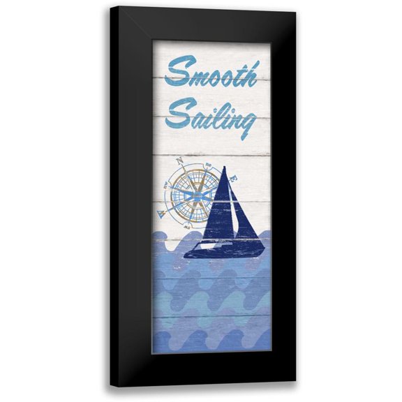 Appleman, Sam 8x14 Black Modern Framed Museum Art Print Titled - Smooth Sailing Panel