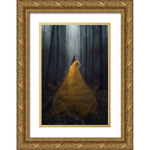 Appleproject, Afiez 13x18 Gold Ornate Wood Framed with Double Matting Museum Art Print Titled - Stand Here