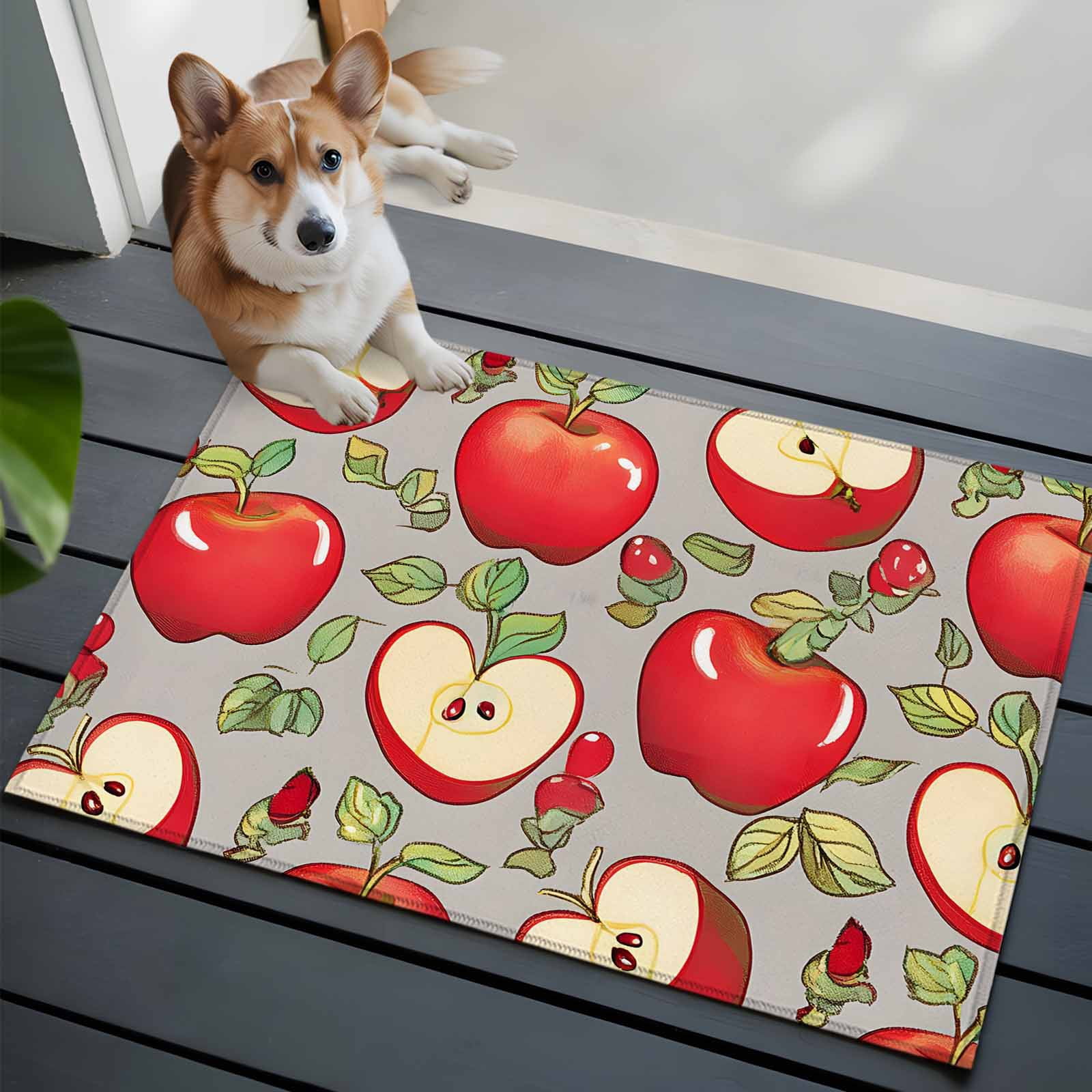 Apples 2x3 Area Rugs for Living Room, Fruits Modern Art Non Slip Floor ...