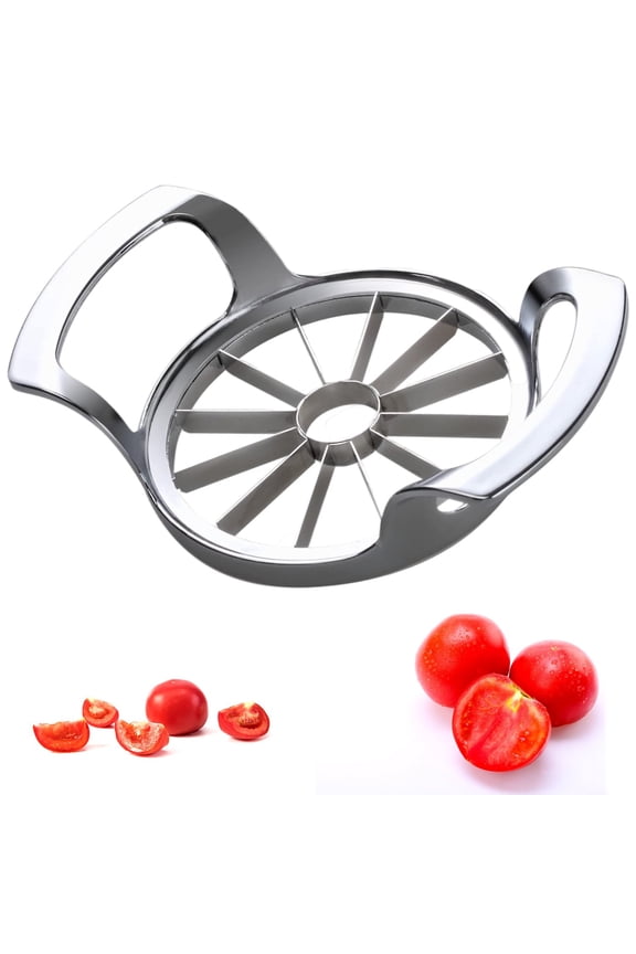 Apple Cutter Tool with 12 Blades, Stainless Steel Fruit Slicer, Corer, Peeler & Divider for Apples, Pears, Potatoes, Onions