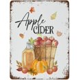 Apples Fall Thanksgiving Novelty Retro Metal Tin Sign Funny Wall Decor