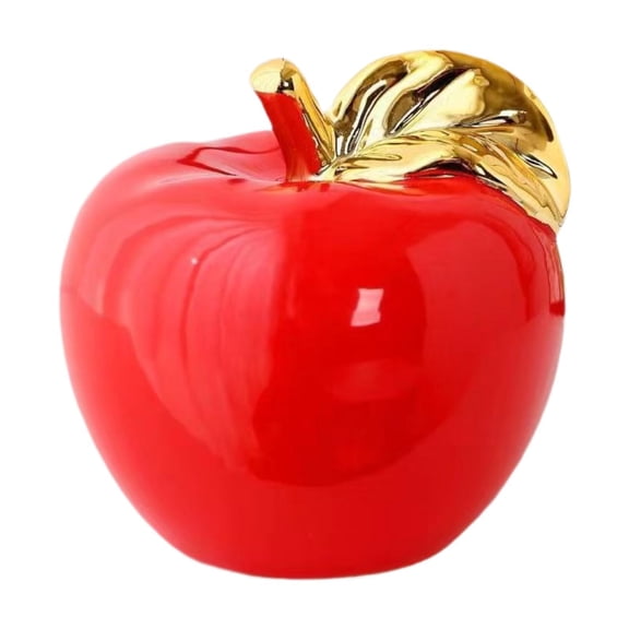 Apples Figurine Collectible Statue Ceramic Material Tabletop Entryway Decor for Home or Office Display