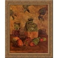 thumbnail image 1 of Apples, Jug, Iridescent Glass 24x20 Gold Ornate Wood Framed Canvas Art by Paul Gauguin, 1 of 2