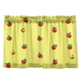 thumbnail image 1 of Apples Pattern Design 27"x36" Linen Look Cafe Curtain Set with Privacy and UV Protection, 1 of 8