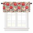 thumbnail image 1 of Apples Valances for Windows Fruits Rod Pocket Curtain Valance Window Treatment Short Curtains for Kitchen Living Room, 42"x12", 1 of 5