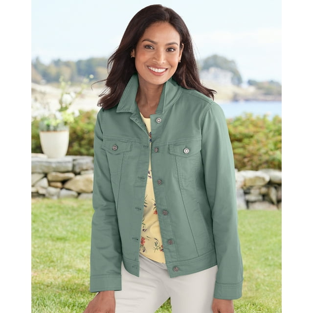 Appleseeds Womens Dreamflex Colored Jean Jacket