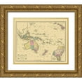 thumbnail image 1 of Appleton 23x20 Gold Ornate Wood Framed with Double Matting Museum Art Print Titled - Pacific Oceania - Appleton 1856, 1 of 4