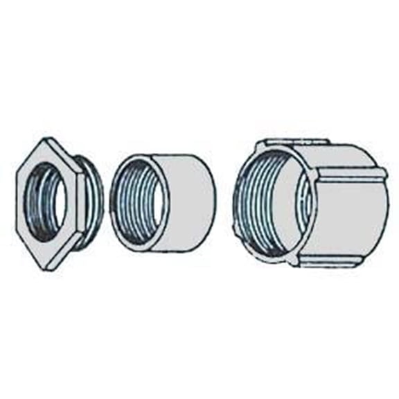 Appleton EC-300 Rigid Three-Piece Coupling, 3", Threaded, Malleable