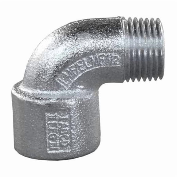 IMC 90 Deg Elbow, 3/4 in, Threaded, Aluminum, Plain, Silver
