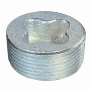 Appleton Electric IMC Plug, 1/2 in, Threaded, Aluminum, Plain, Silver PLG-50RA