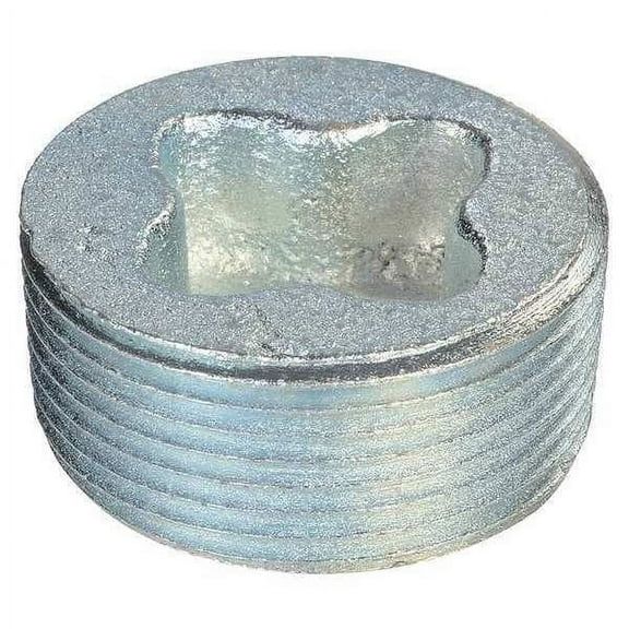 Appleton Electric IMC Plug, 2-1/2 in, Threaded, Aluminum, Plain, Silver PLG-250A
