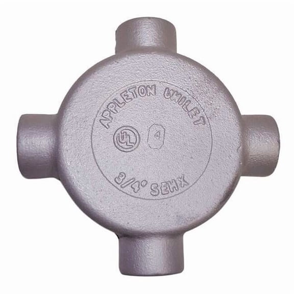 Appleton Electric Conduit Outlet Body,Iron,X,3/4 In. SEHX-75