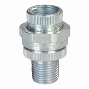 Appleton Electric Rigid Union, 3/4 in, Threaded, Steel, Plain, Silver UNY75NR