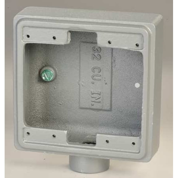 Appleton FD-2-75 Cast Device Box, FD, Malleable Iron, 2 Gang, 3/4" Hub