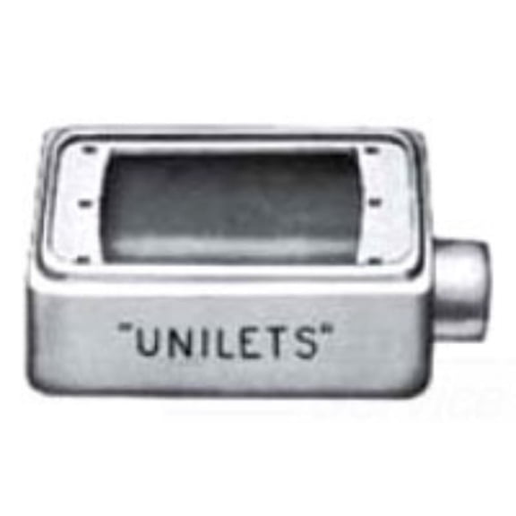 Appleton FS-1-50 Cast Device Box, FS, 1 Gang, Malleable Iron, Shallow, 1/2" Hub