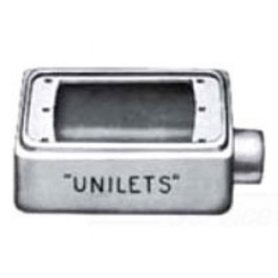 Appleton FS-1-75 Cast Device Box, FS, 1 Gang, Malleable Iron, Shallow, 3/4" Hub