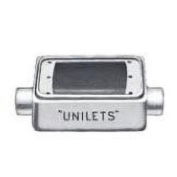 Appleton FSC-1-100, 1-Gang, (2) 1"" Hub, Iron, Shallow, Cast Hub Device Box, 1 pc