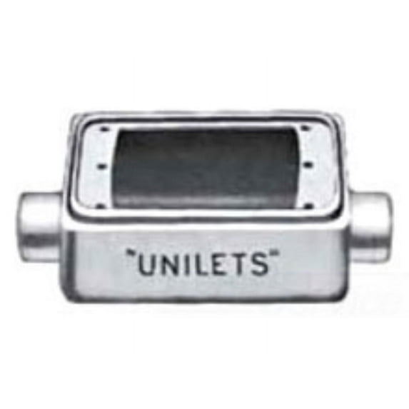 Appleton FSC-1-50 Cast Device Box, FSC, 1 Gang, Malleable Iron, Shallow, 1/2" Hub