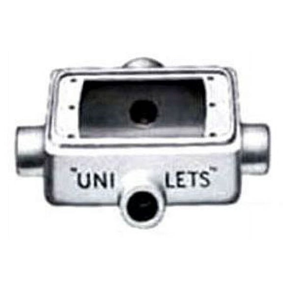 Appleton FSX-1-50, 1-Gang, (4) 1/2"" Hub, Iron, Shallow Cast Hub Device Box, 1 pc