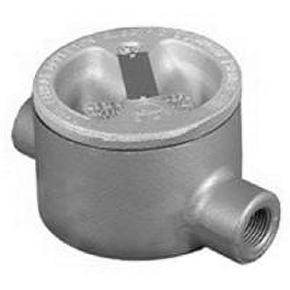 Appleton GRHC50, (2) 1/2"" Hub, Iron, Explosionproof Conduit Outlet Box, 1 pc