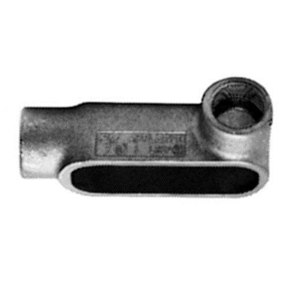 Appleton LR17 Conduit Body, Type: LR, 1/2", Form 7, Grayloy Iron