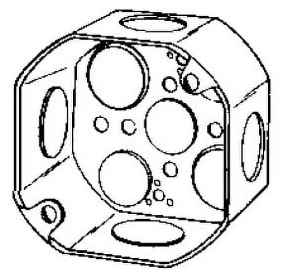 Appleton O-Z/G 4O-3/4, Octagon Outlet & Switch Box, Box Oct 4 In X 1-1/ ...