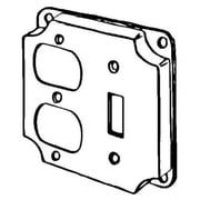 Appleton O-Z/G 8375N, Electrical Outlet Box Cover, 4 In Sq Cvr Dplx, 1 PC