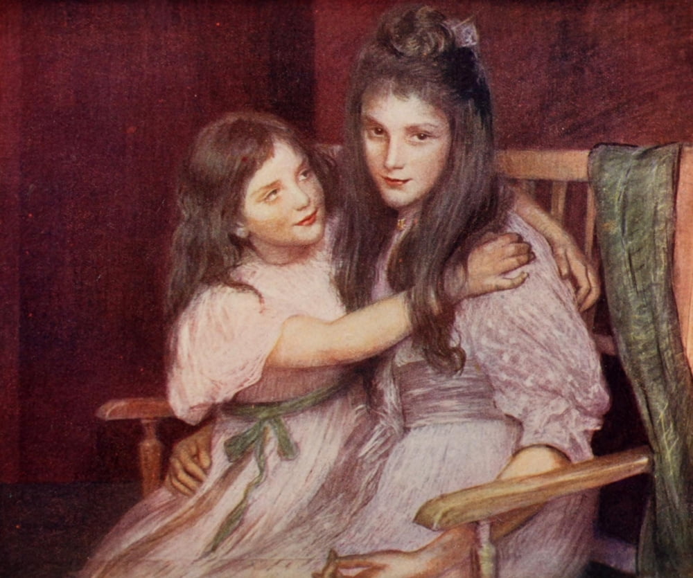Appletons Booklovers Mag 1904 The Sisters Canvas Art - Louise Breslau (24 x 36)