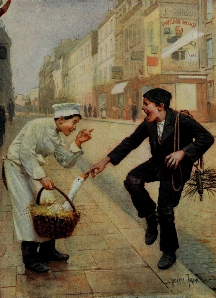 Appletons Booklovers Magazine 1903 The Biter Bit Canvas Art - Paul Chocarne Moreau (18 x 24)