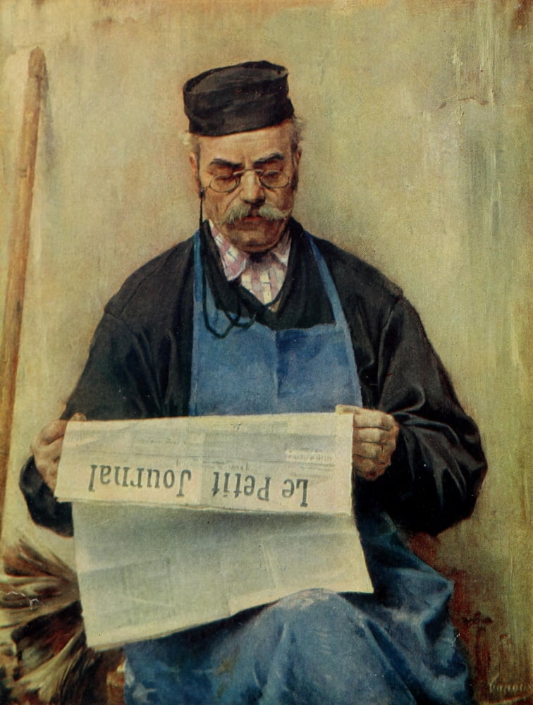Appletons Booklovers Magazine 1903 The Concierge Canvas Art - Adrian-Henri Tanoux (18 x 24)
