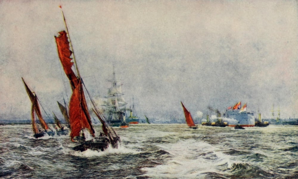 Appletons Booklovers Magazine 1904 Commerce & Sea Power Canvas Art - William Wyllie (24 x 36)