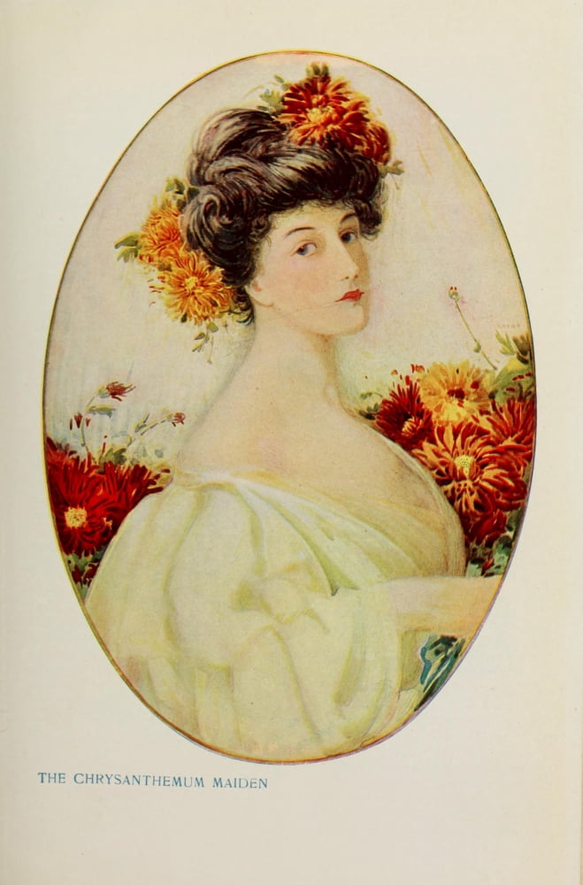 Appletons Booklovers Magazine 1904 The Clematis Maiden (2) Canvas Art - Louis Rhead (24 x 36)
