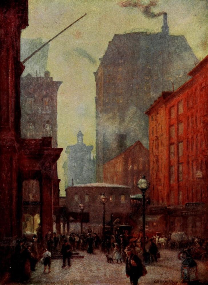 Appletons Magazine 1903 Randolph Street Chicago Canvas Art - Colin Campbell Cooper (18 x 24)