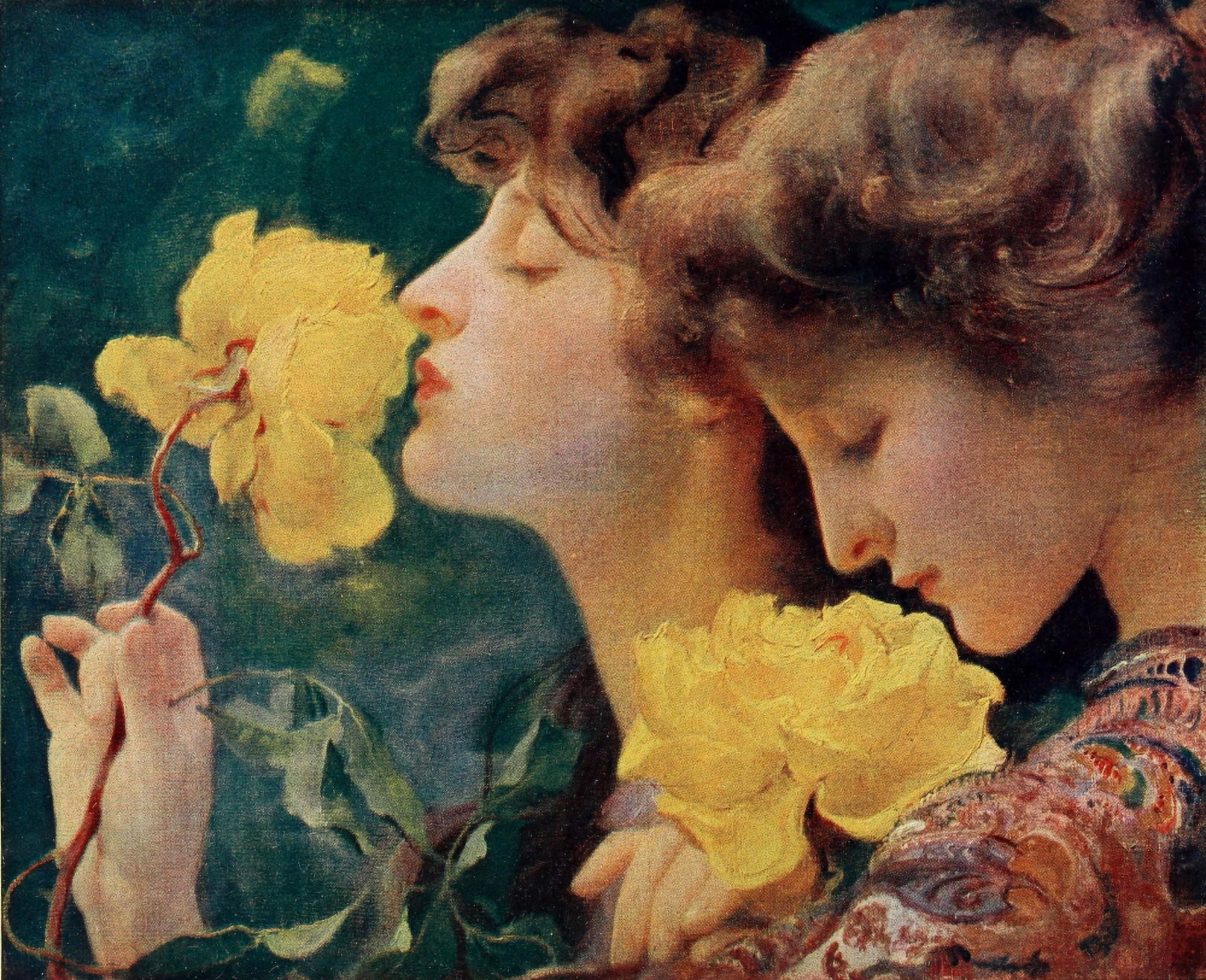 Appletons Magazine 1903 The Four Roses Canvas Art - Franz Dvorak (18 x 24)